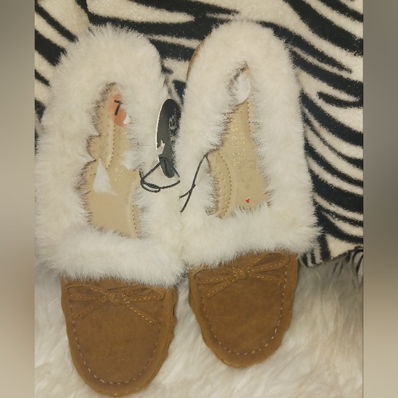 NEW Alexis Bendel women camel brown fur comfort flat shoes - Picture 6 of 12